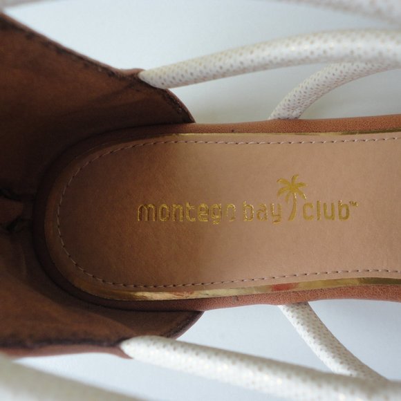 Gladiator Sandals Montego Bay Club, NEW! - Size 7M, White & Tan - Picture 9 of 12